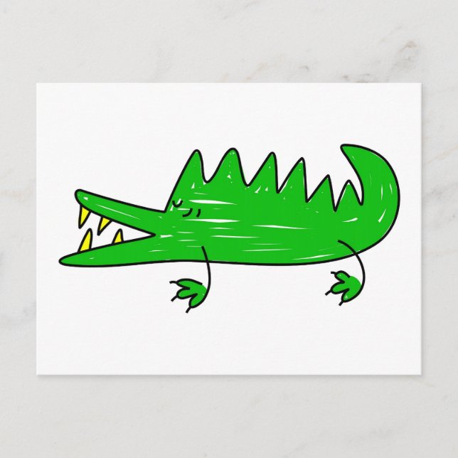 crocodile postcard (Front)