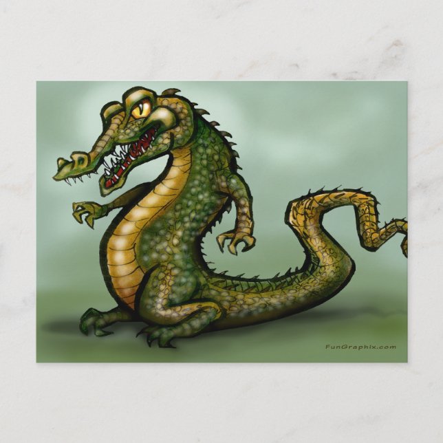 Crocodile Postcard (Front)