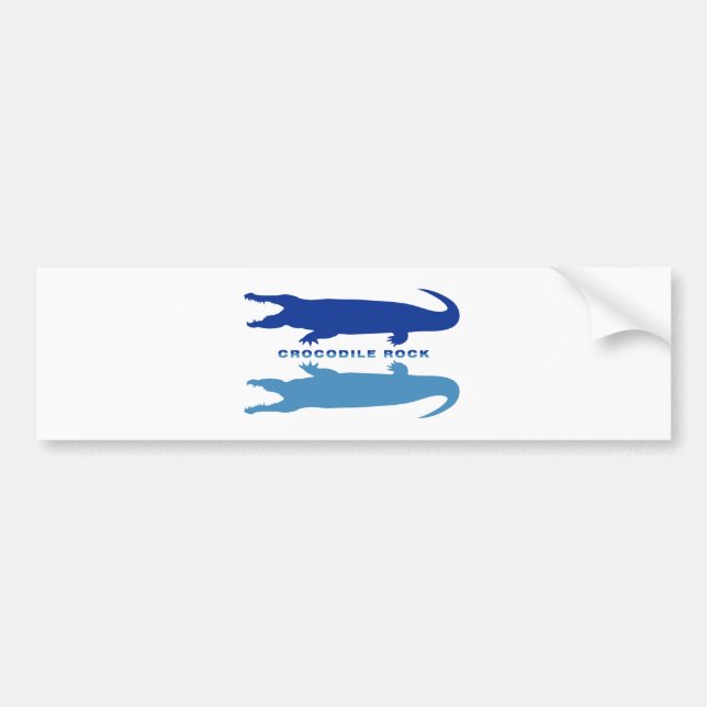 Crocodile Reflection (Blue) Bumper Sticker (Front)