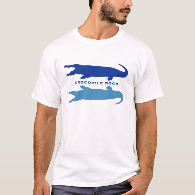 Crocodile Reflection (Blue) T-Shirt (Front)