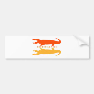 Crocodile Reflection (Orange) Bumper Sticker