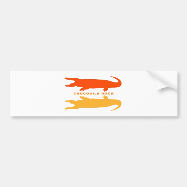 Crocodile Reflection (Orange) Bumper Sticker (Front)
