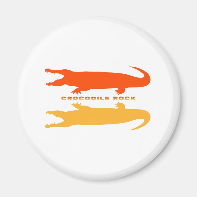 Crocodile Reflection (Orange) Magnet (Front)