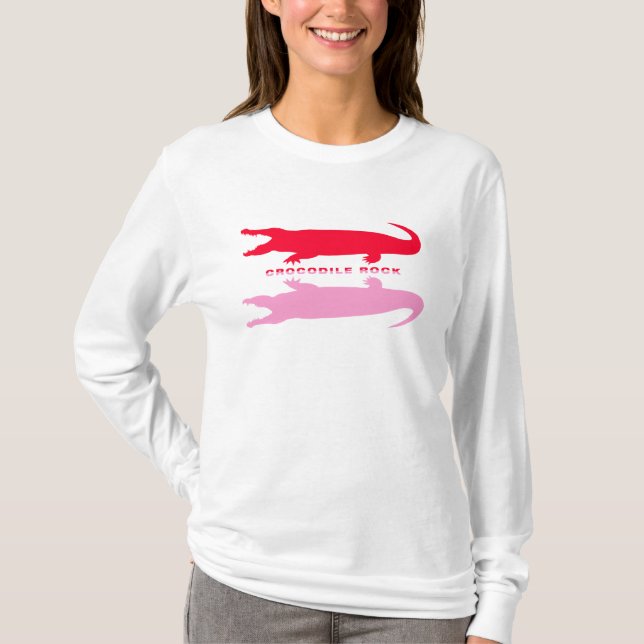 Crocodile Reflection (Red) T-Shirt (Front)
