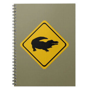 crocodile road sign notebook