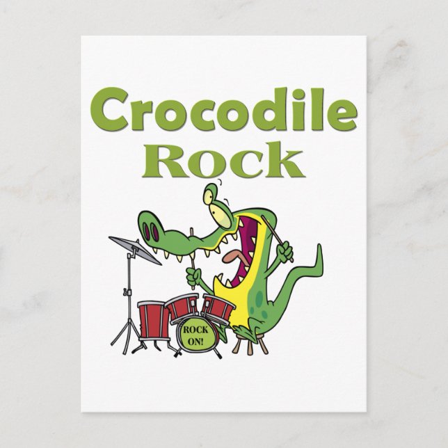 crocodile rock postcard (Front)