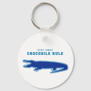 Crocodile Rule (Blue) Key Ring
