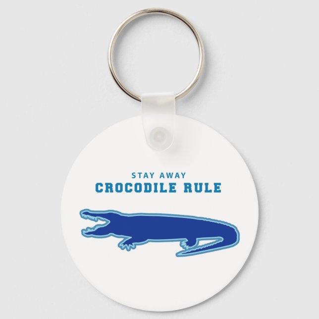 Crocodile Rule (Blue) Key Ring (Front)