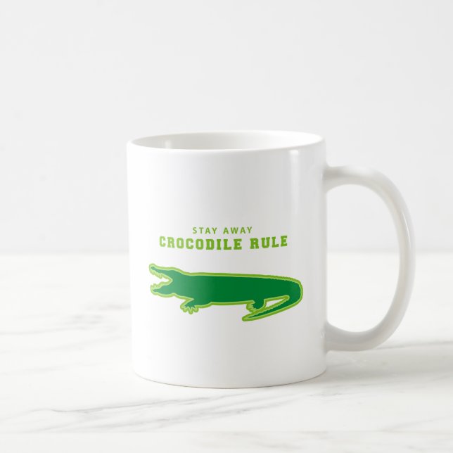 Crocodile Rule (Green) Coffee Mug (Right)