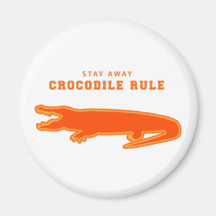 Crocodile Rule (Orange) Magnet