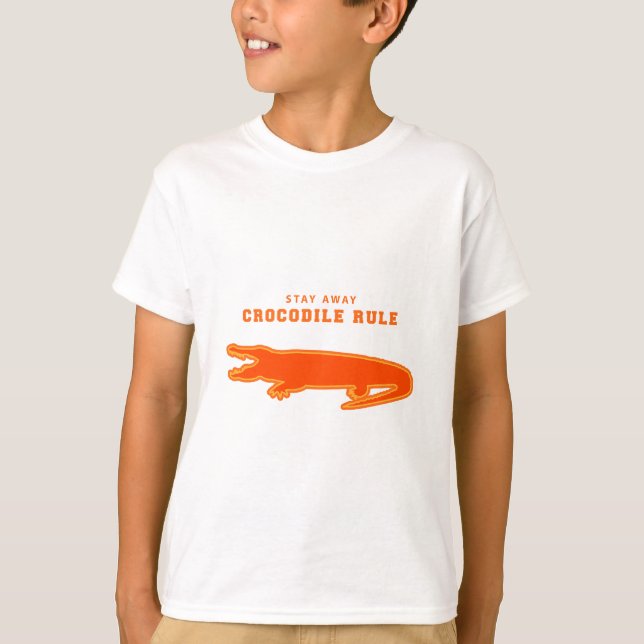 Crocodile Rule (Orange) T-Shirt (Front)