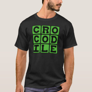 Crocodile, Semiaquattic Reptile T-Shirt