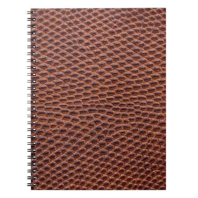 Crocodile Skin: Brown Leather Texture Notebook (Front)