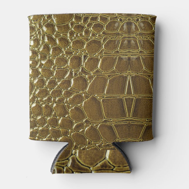 Crocodile Skin: Closeup Texture Detail Can Cooler (Front)
