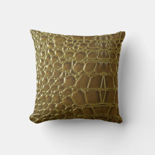 Crocodile Skin: Closeup Texture Detail Cushion