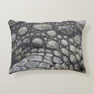 Crocodile Skin Image Accent Pillow