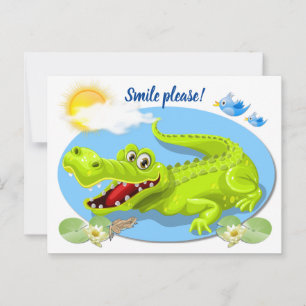 Crocodile Smile! Postcard