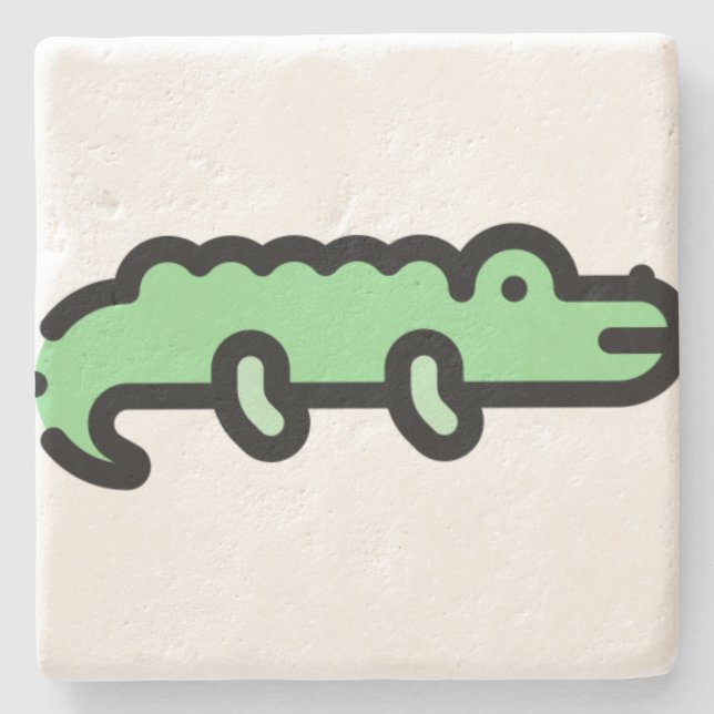 Crocodile Stone Coaster (Front)