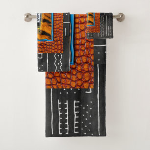 “Crocodile Strength, Tiger Grace: Unleash the Wild Bath Towel Set