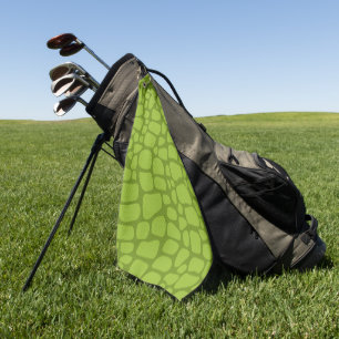 Crocodile Stripes green Wild Animal skin pattern Golf Towel