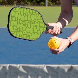 Crocodile Stripes green Wild Animal skin pattern  Pickleball Paddle