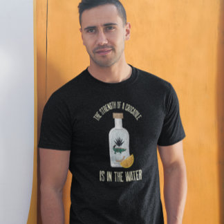 Crocodile Tequila Bottle Worm Funny Saying T-Shirt