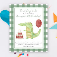 Crocodile Time Capsule 1st birthday gender neutral