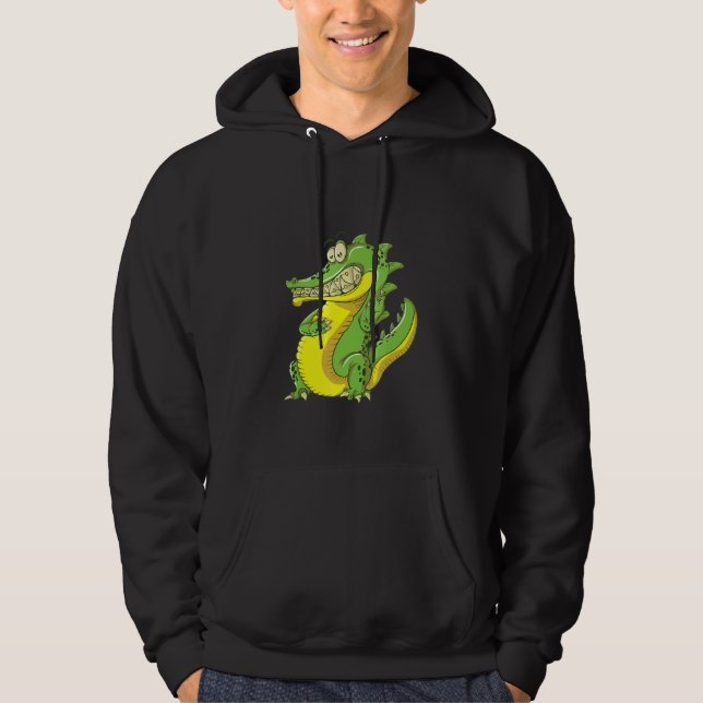 Crocodile With Braces Hoodie (Front)