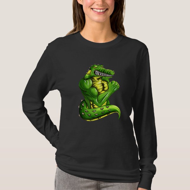 Crocodile With Muscle Packed Athlete Tank Lizard A (Front)