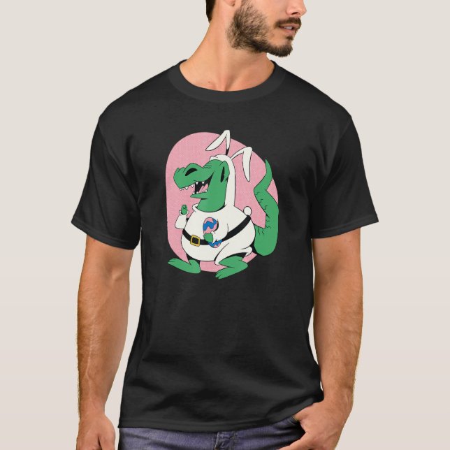 Crocodile With Rabbit Costume For Reptiles And Eas T-Shirt (Front)