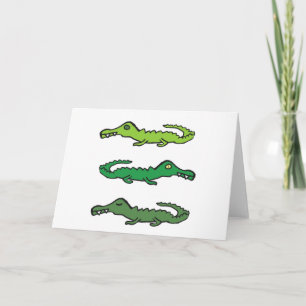Crocodiles and Alligators Card