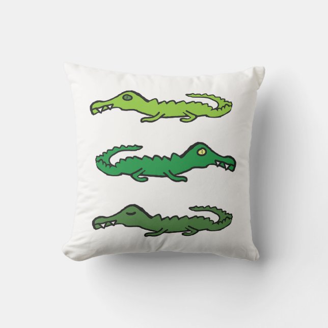 Crocodiles and Alligators Cushion (Front)