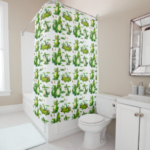 Crocodiles In The Pond Shower Curtain