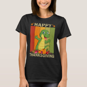 Crocodiles Retro Graphic Family Matching Thanksgi T-Shirt