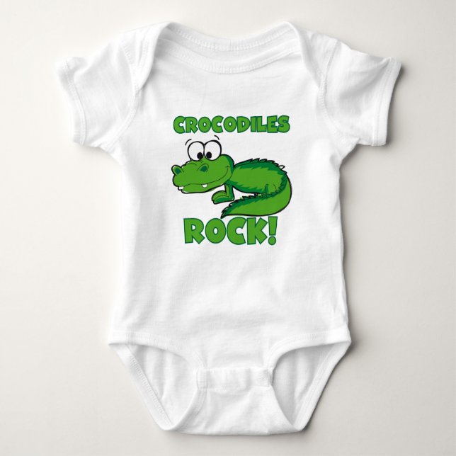 Crocodiles Rock Baby Bodysuit (Front)