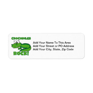Crocodiles Rock Return Address Label
