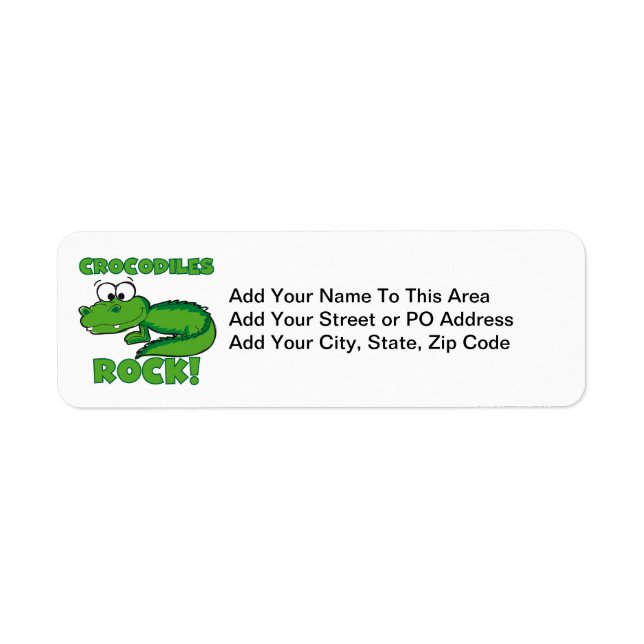 Crocodiles Rock Return Address Label (Front)