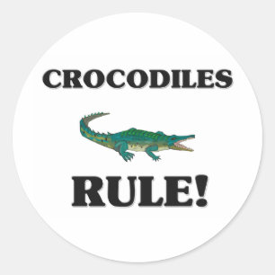 CROCODILES Rule! Classic Round Sticker