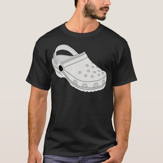 Crocs Clog shoe white Classic T-Shirt (Front)