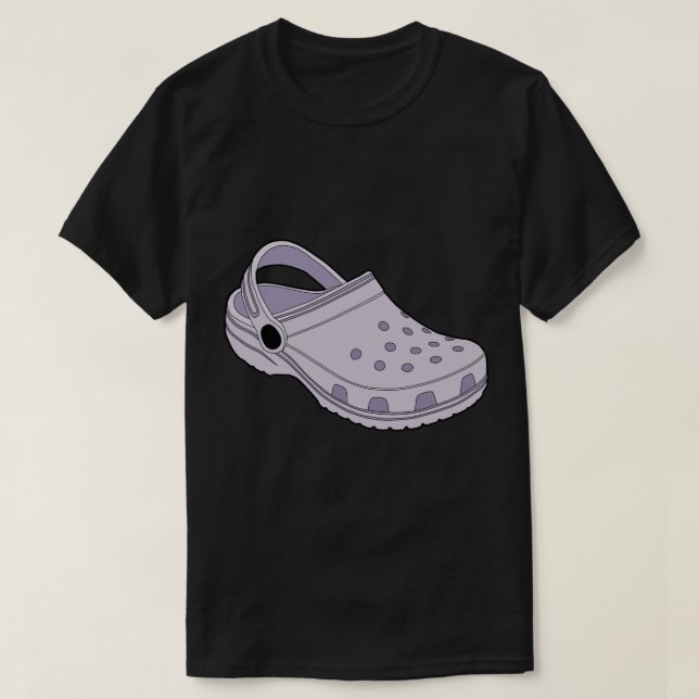 Crocs Lavender Clog Shoe Sticker T-Shirt (Design Front)