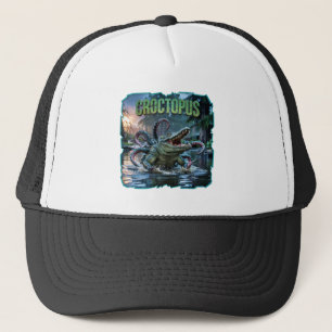 Croctopus Photographic – Crocodile Octopus Scary Trucker Hat