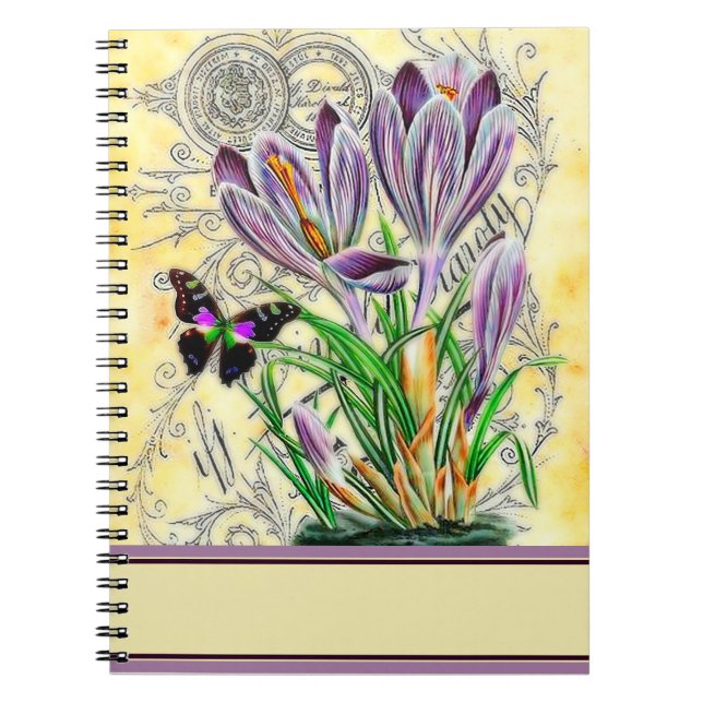 Crocus and butterfly notebook (Front)