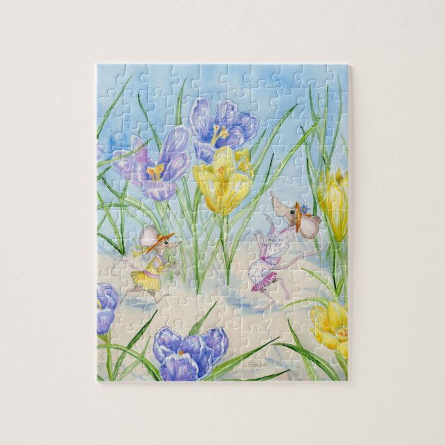"Crocus Day" 110-Piece Jigsaw Puzzle (Vertical)