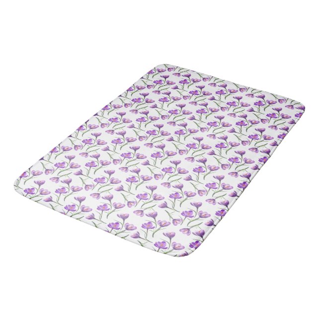 Crocus Flower  Bath Mat (Angled)