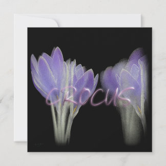 CROCUS FLOWER HOLIDAY CARD