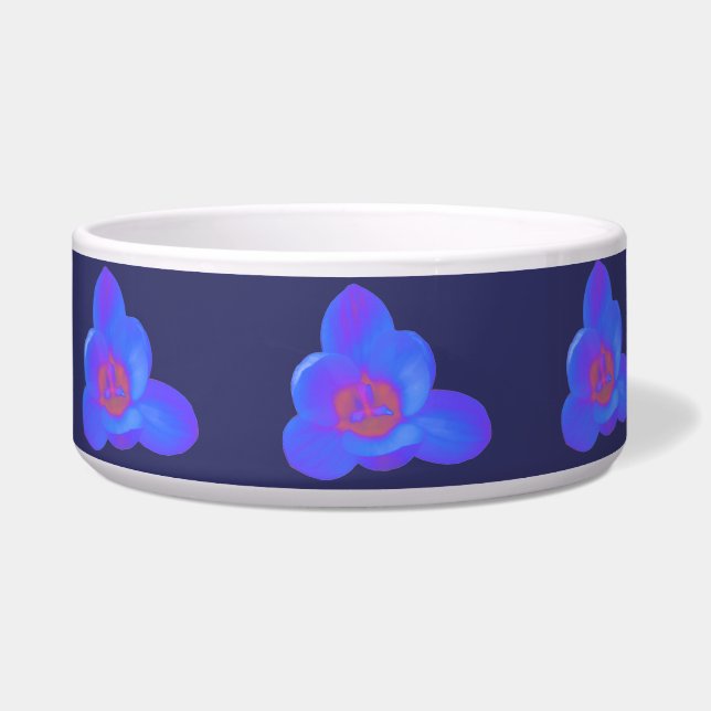 Crocus Flower Hot and Cold Dog Bowl (Left)