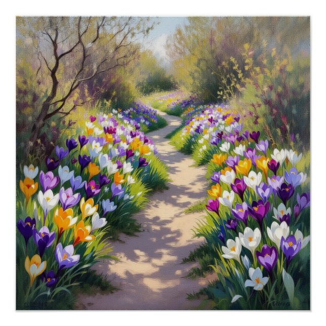 Crocus Flower Poster (Front)
