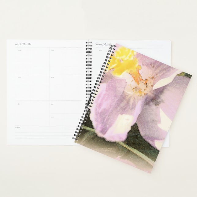 Crocus Flower Watercolor Painting Planner (Display)