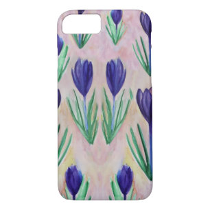 Crocus Flowers Apple iPhone 7 Slim Maple Wood Case