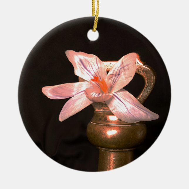 Crocus Flowers Ceramic Tree Decoration (Front)
